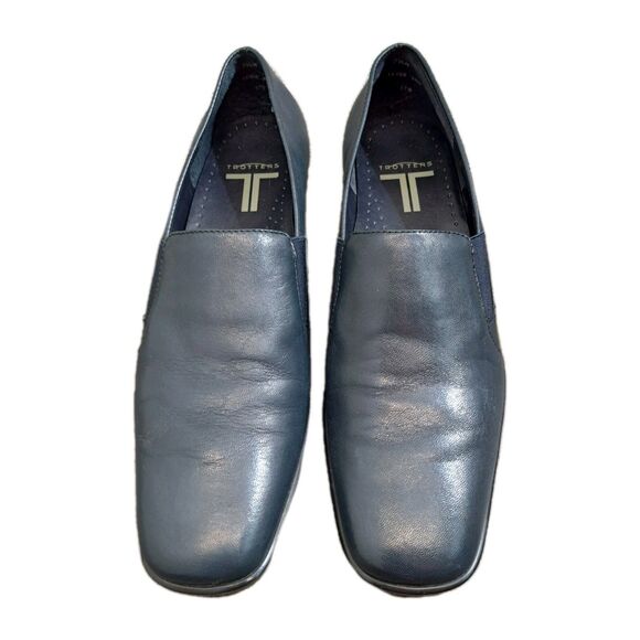 Trotters Women's Ash Casual Loafer. Blue Leather Comfort Slip On Shoes Size 7.5 - Picture 2 of 9